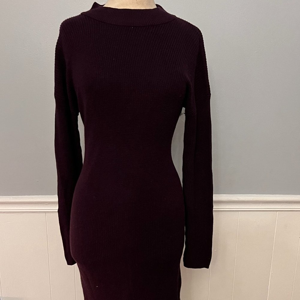 Dark Plum Sweater Dress NWOT